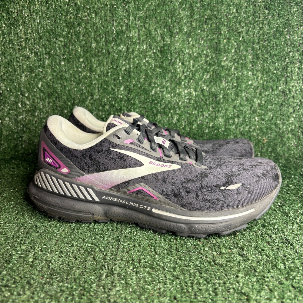 Brooks Adrenaline GTS 23 Support Cushion Athletic Running Shoe Black Womens 8.5